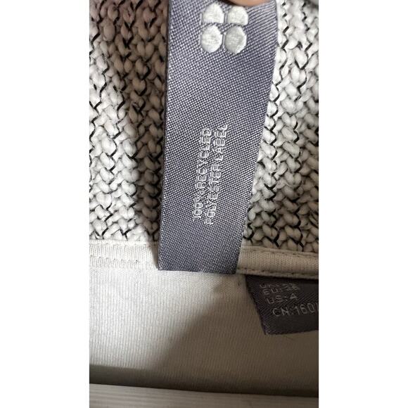 Anthropologie Sweaty Betty Restful Boucle Half Zip Sweatshirt Gray‎ XS EUC - Picture 10 of 11